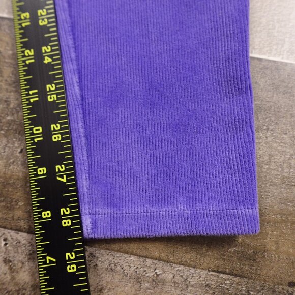 HUE Corduroy Leggings Women’s Medium Purple 28.5” Inseam Stretch Pull-On - Picture 4 of 13